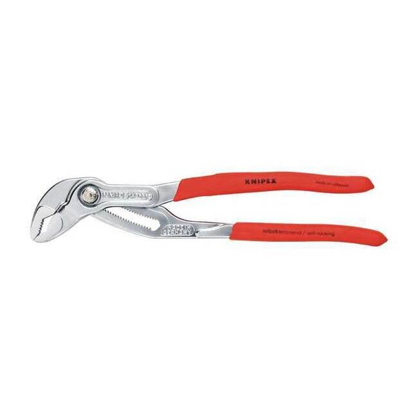 Knipex 12 in V-Jaw Tongue and Groove Plier Serrated, Plastic Grip 87 03 300