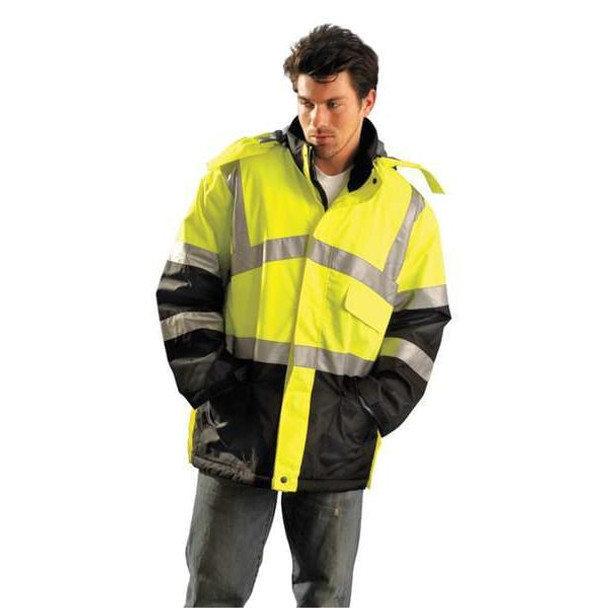 Occunomix Men's Jacket, 100% Polyester, Yellow, 2XL LUX-TJCW-Y2X