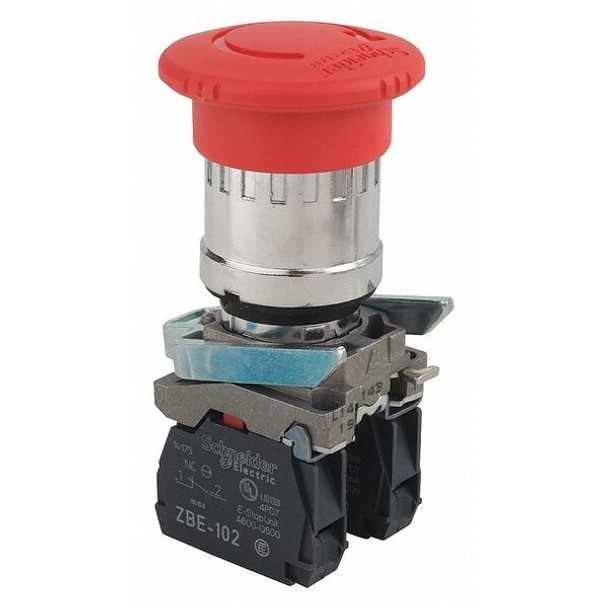 Schneider Electric Emergency Stop Push Button,Red XB4BS8444