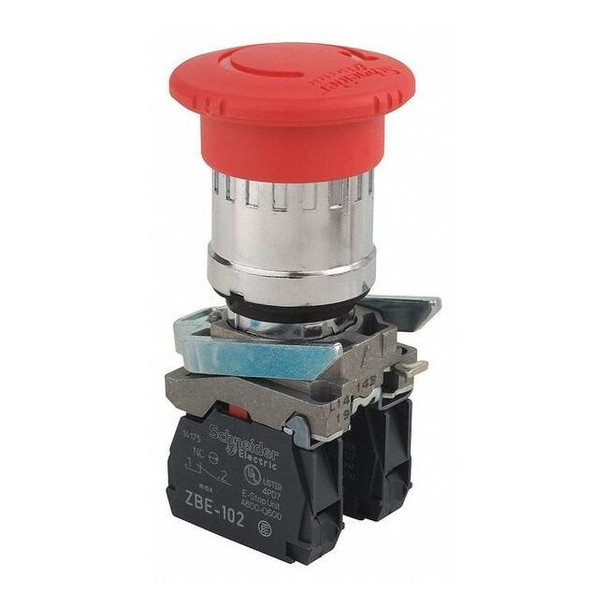 Schneider Electric EmergencyStopPushButton,NonIllum,Red,2NC XB4BS8444