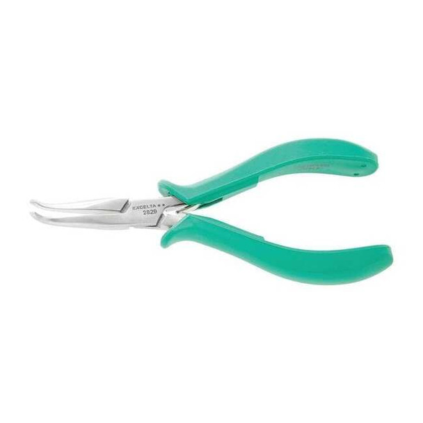 Excelta 5 3/4 in TealShield(TM) Bent Long Nose Plier Molded Grip Handle 2829