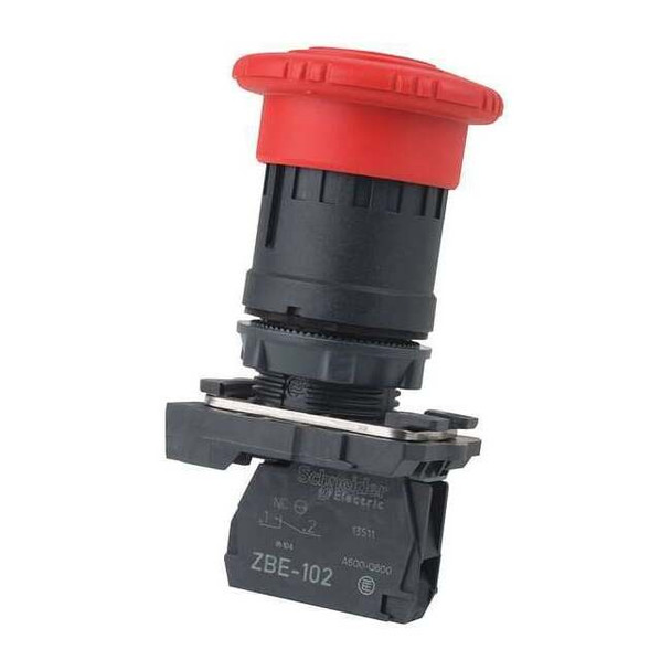 Schneider Electric Emergency Stop Push Button, 22 mm, 1NC, Red XB5AS8442