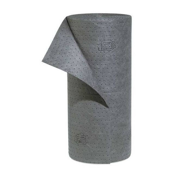 Pig Sorbent Roll, 31 gal, 30 in x 150 ft, Universal, Gray, Polypropylene MAT153