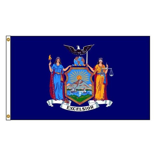 Annin Flagmakers New York Flag,4x6 Ft,Nylon 143870