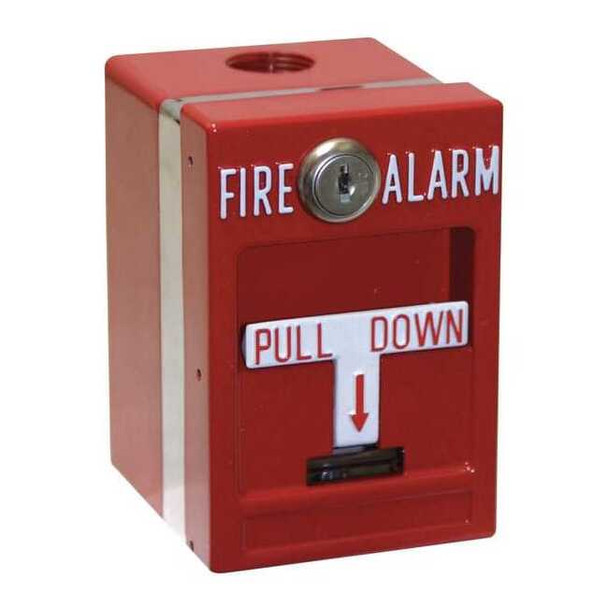 Edwards Signaling weatherproof pull station sgl action key MPSR1-S45W-GE