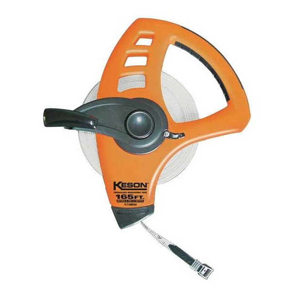 Keson 165 ft/50m Tape Measure, 1/2 in Blade FLT18M165