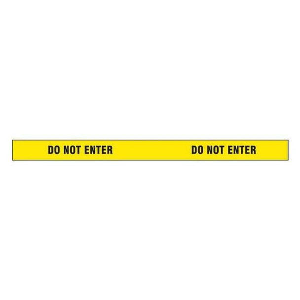 Barricade Tape, Do Not Enter, Yellow, 2 in Wide x 180 ft Length, Vinyl, 4 mil