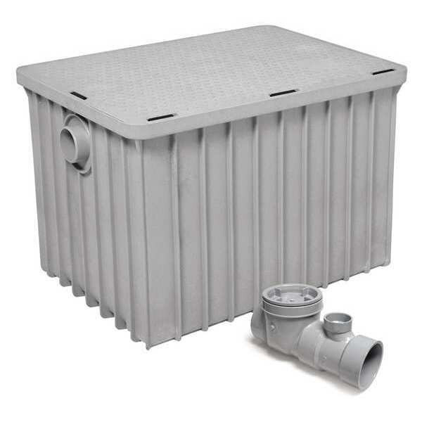 Endura Interceptor Grease Interceptor, 3" Pipe Dia., Thermoplastic 3950A03