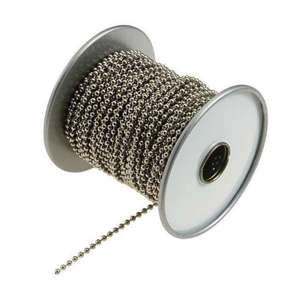 Lucky Line Ball Chain, Yellow, Steel, No. 8, Nickel Plated 32300