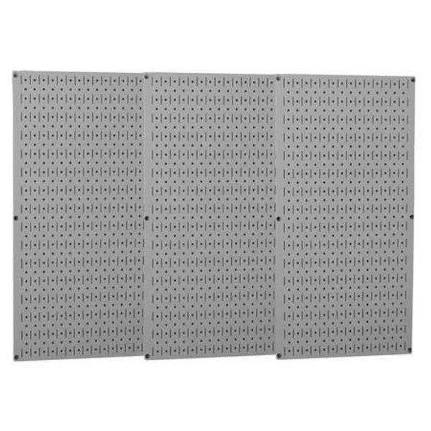 Wall Control Pegboard,Round,32 In. H,48 In. W,Gray 35-P-3248GY