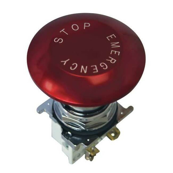 Cutler-Hammer Emergency Stop Push Button, Red, Head Material: Aluminum