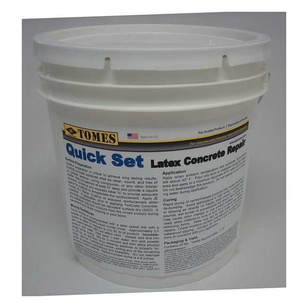 Je Tomes Concrete Repair Compound, Pail, Gray, Tomes C107-2