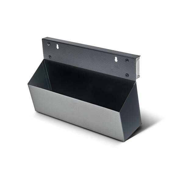 12 In. L x 3.5 In. W x 5 In. H Black Powder Coated Steel Magnetic Tool Box