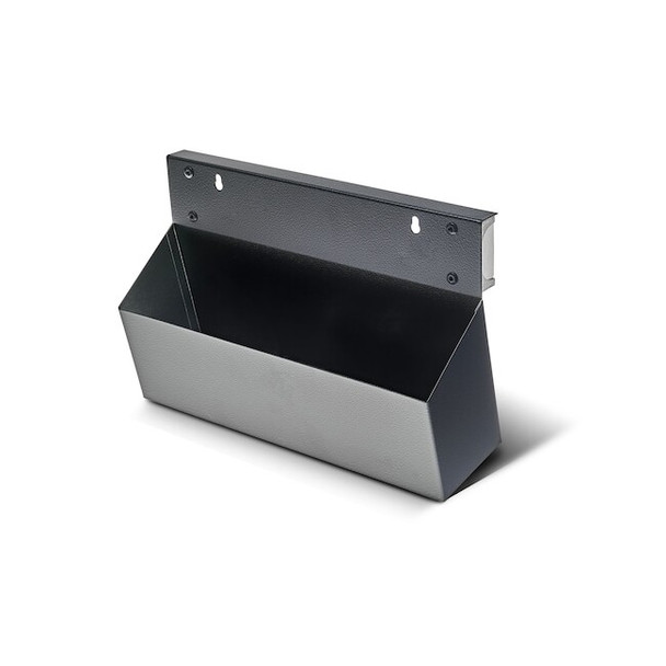 12 In. L x 3.5 In. W x 5 In. H Black Powder Coated Steel Magnetic Tool Box