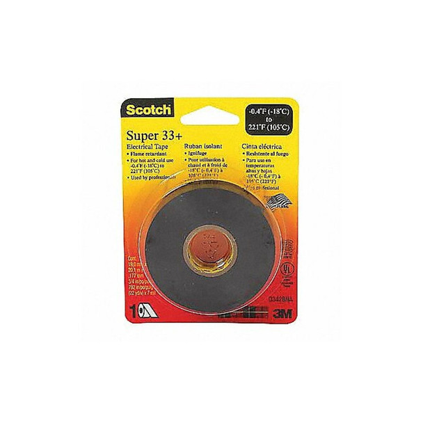 3m ElectricalTape,Blk,14-5/8ydL,PK100 33+SUPER-3/4X44FT