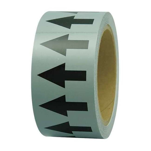 Incom Arrow Tape,Black/Gray,2 In. W, PMA257 PMA257