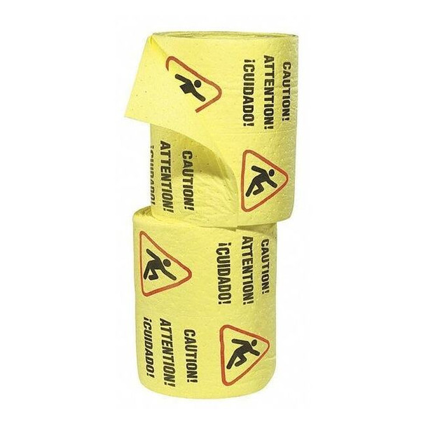 Sorbent Roll, 23 gal, 15 in x 150 ft, Universal, Yellow, Polypropylene