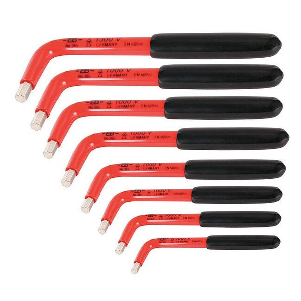 Wiha 8 pc Insulated Hex L-Key Set, SAE 13690
