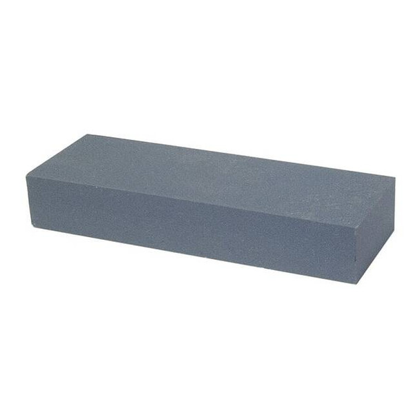Single Grit Benchstone, 8 in W, 2 in L, 1 in H, Silicon Carbide, Gray