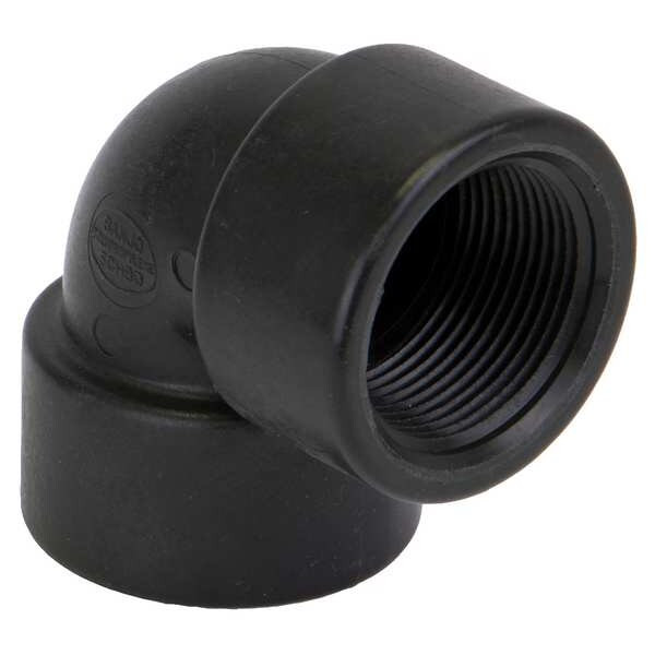 90 Degree Elbow, Polypropylene, 1-1/4", Schedule 80, 300 psi Max Pressure