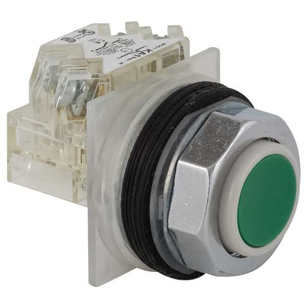 Schneider Electric Push Button Operator, 30 mm, SPDT, Green 9001KR3GH13