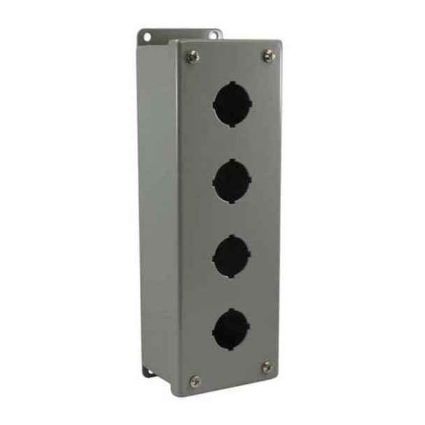 Wiegmann PushButtonEnclosure,30mm,4Hole,CarbSteel PB4