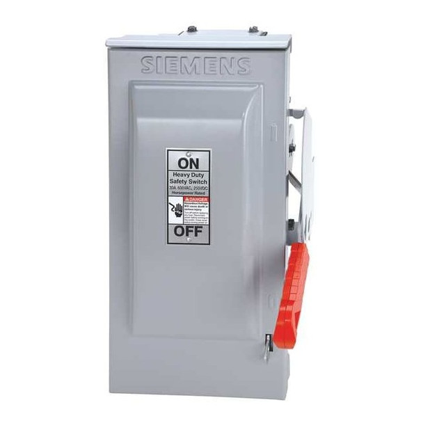 Siemens Fusible, Safety Switch, Heavy Duty, 600 V, 3PST HF361R