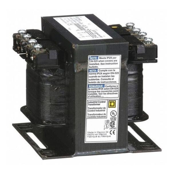 Square D Control Transformer, 150 VA, Not Rated, 120V AC, 240/480V AC 9070T150D1
