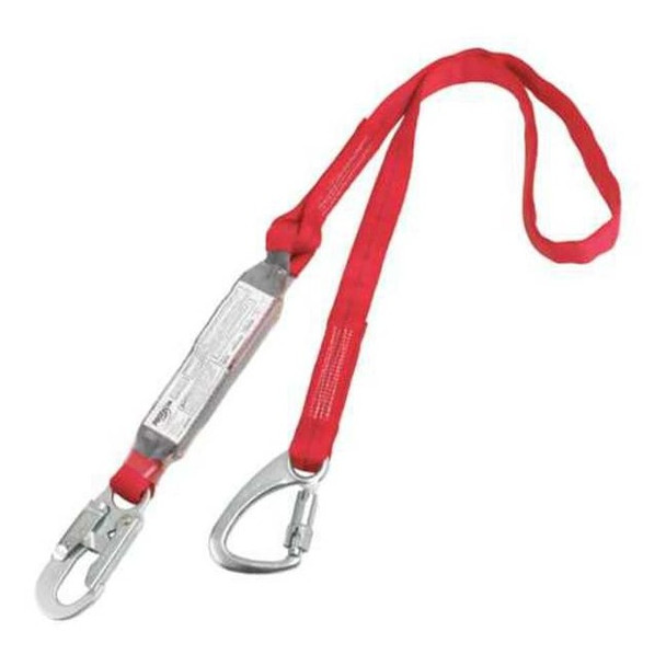PRO(TM) Pack Shock Absorbing Lanyard, 6 ft. Length, Snap Hook, Steel, 1 Leg(s)