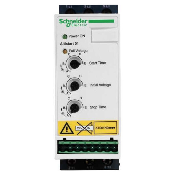 Schneider Electric Soft Start,460VAC,6A,3 Phase ATS01N206RT