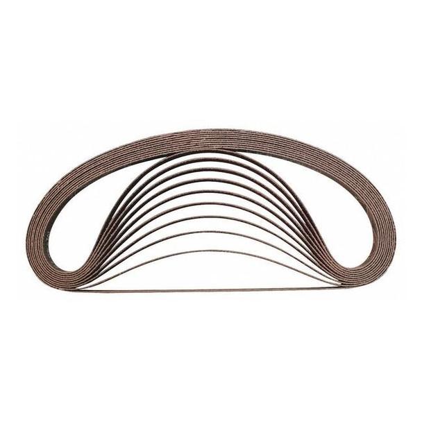 Makita 3/8 X 21 80G Sand Belt,PK10, 3/8" W, 21" L, 80 Grit A-34469