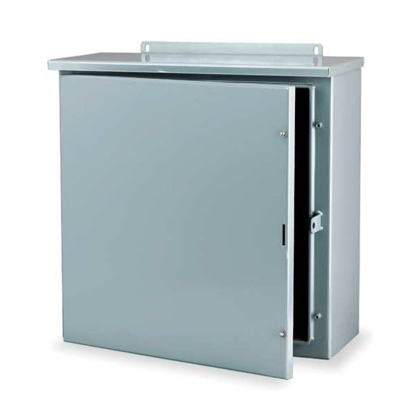 Padlockable Hasp Electrical Enclosures, 20 in H, 8 in D, 20 in W, 3R, Steel