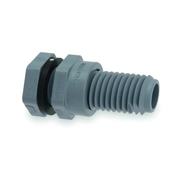 Hayward Flow Control Bulkhead Fitting, 1", CPVC/FPM, Socket x FPT BFA2010CFS