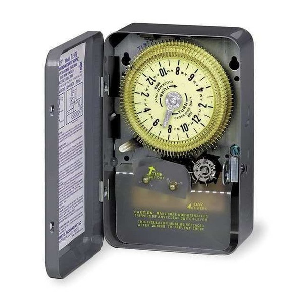 Intermatic Electromechanical Timer,24 hr,SPDT,Metal T1905E