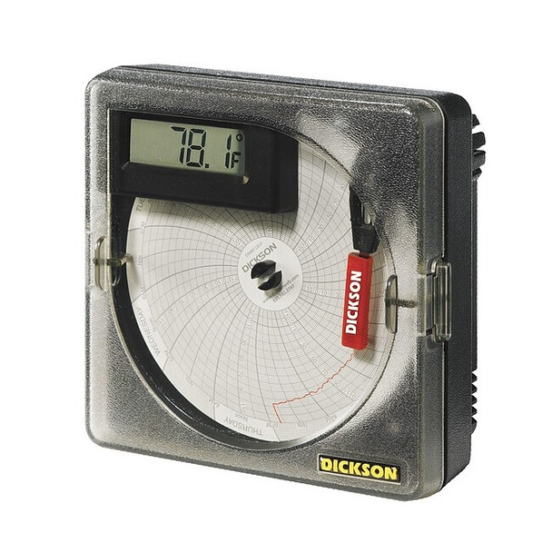Dickson Circ Chart Recorder, 4in Dia, 24hr/7day SL4100