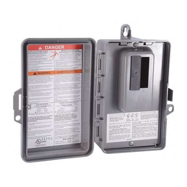 Square D Load Center, 2 Spaces, 60A Amps, 120/240V AC QO24L60NRNM