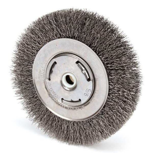 Weiler Crimped Wire Wheel Wire Brush, Threaded Arbor 93396
