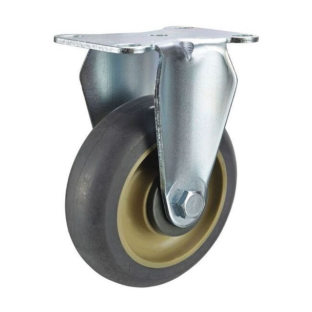 Manufacturer Varies Rigid Plate Caster,TPR,5 in.,250 lb. P12R-RCP050K-12