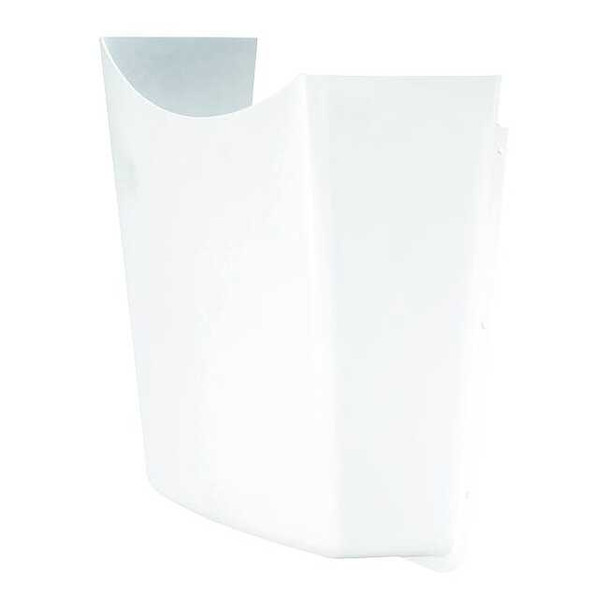 Lavatory Shield, PVC, White, 20 in H x 16 in W x 6-10 in D, 3/32 in Nominal Wall