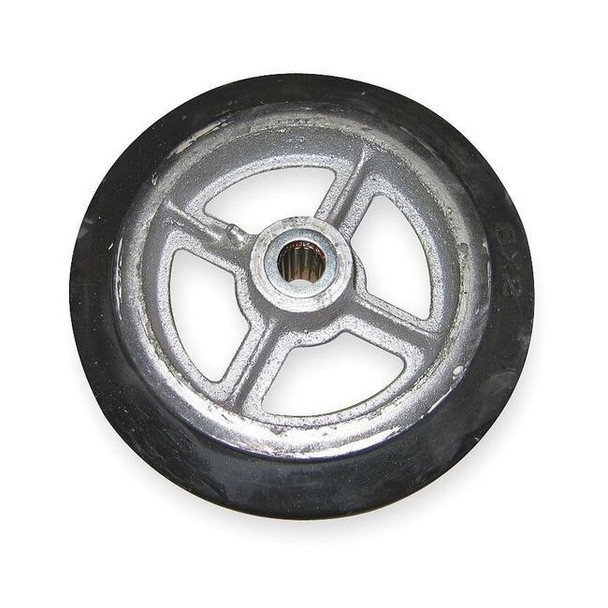 Wesco Wheel,6 x1 1/2",Mold On Rubber 108839