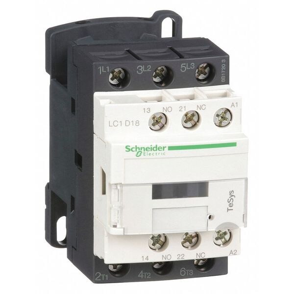 IEC Magnetic Contactor, 1NC/1NO, 240V AC, 3 P, Non-Reversing, Screw Clamp