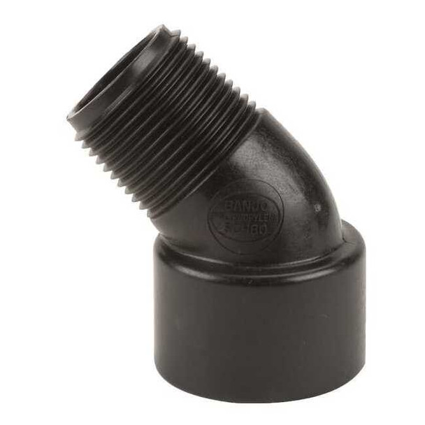 45 Degree Street Elbow, Polypropylene, 1", Schedule 80, 300 psi Max Pressure