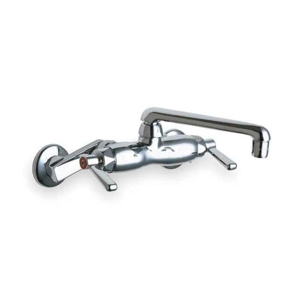 Swing Utility Sink Faucet, Polished Chrome, 2 Holes ADA Compliant