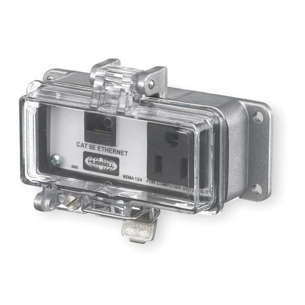 Hubbell Wiring Device-Kellems Access Port,Power And Data,NEMA 12/4 P155E