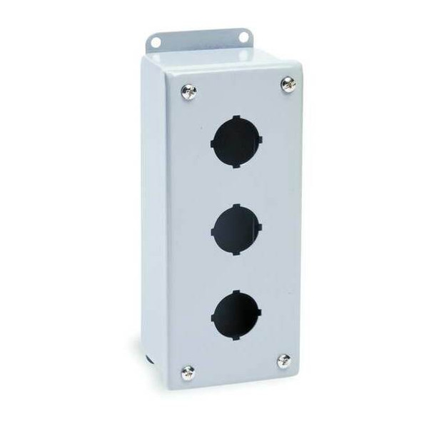 Wiegmann Pushbutton Enclosure,30mm,3 Holes,Steel PB3