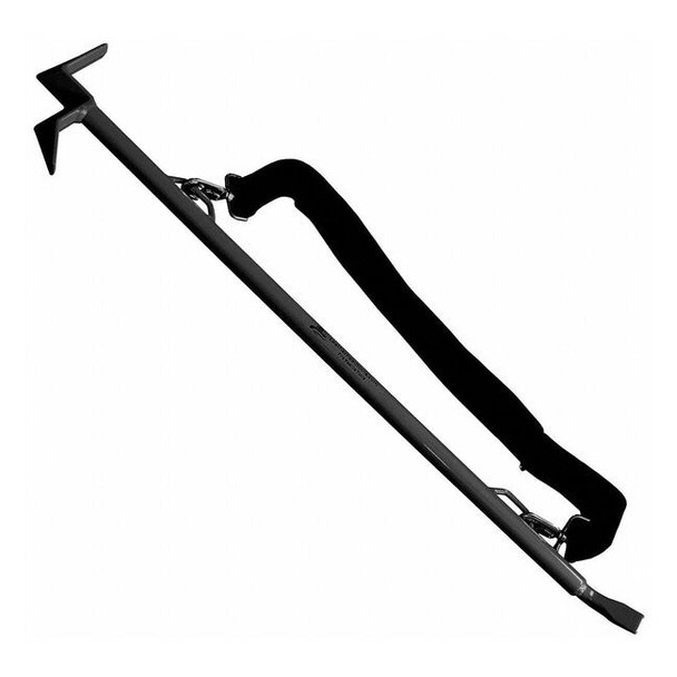 NY Hook, 3 ft. Black Powder Coat, w/ Chisel End & Strap