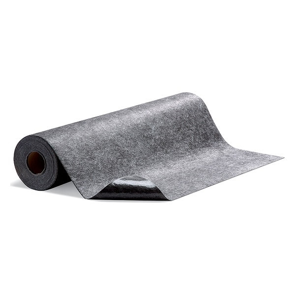 Pig Sorbent Roll, 4 gal, 3 ft x 5 ft, Universal, Gray, 10 PK GRP36202-GY
