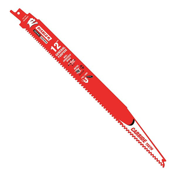 Diablo 12 in L x 6/9 TPI Reciprocating Saw Blade, 3 PK DS1209CGP3