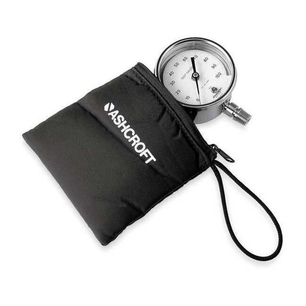 Test Pressure Gauge, 0 to 30 psi, 3 in Dial, 1/4 in NPT, Bottom Location