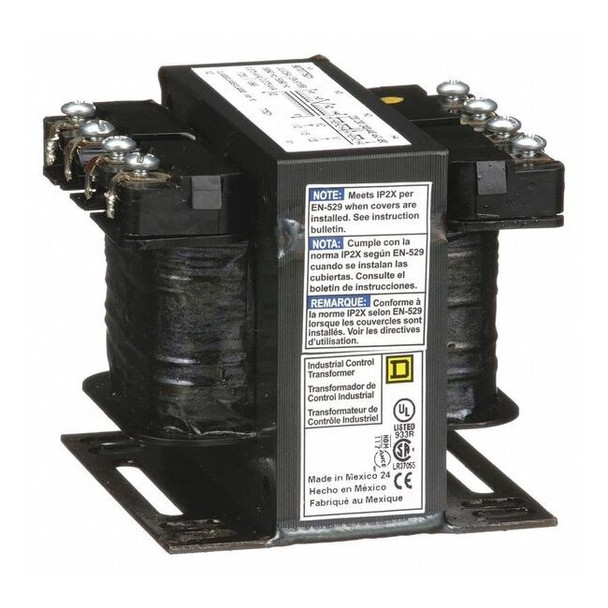 Square D Control Transformer, 75 VA, Not Rated, 120V AC, 240/480V AC 9070T75D1